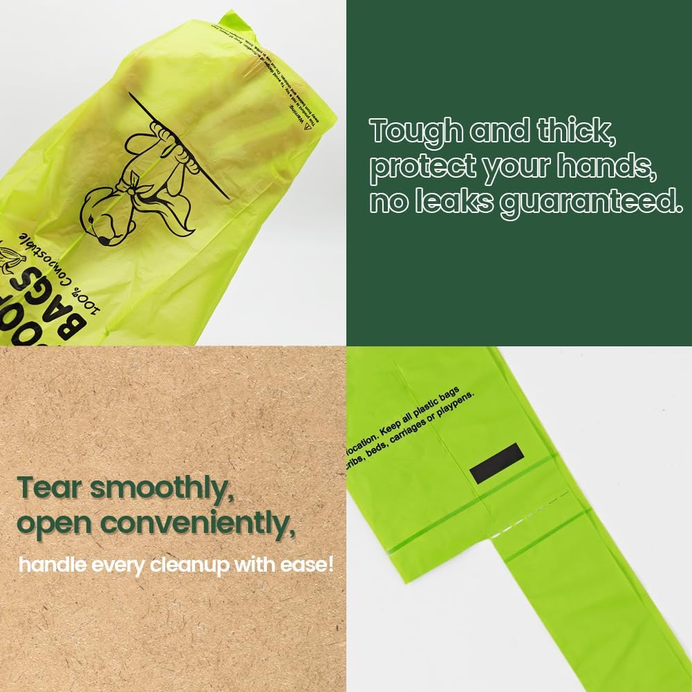 Biodegradable Pet Poop Bags β Plant-Based, Earth-Friendly, Compostable, Travel-Ready Dog Waste Kit Designed for Conscious Pet Owners (120 Count)