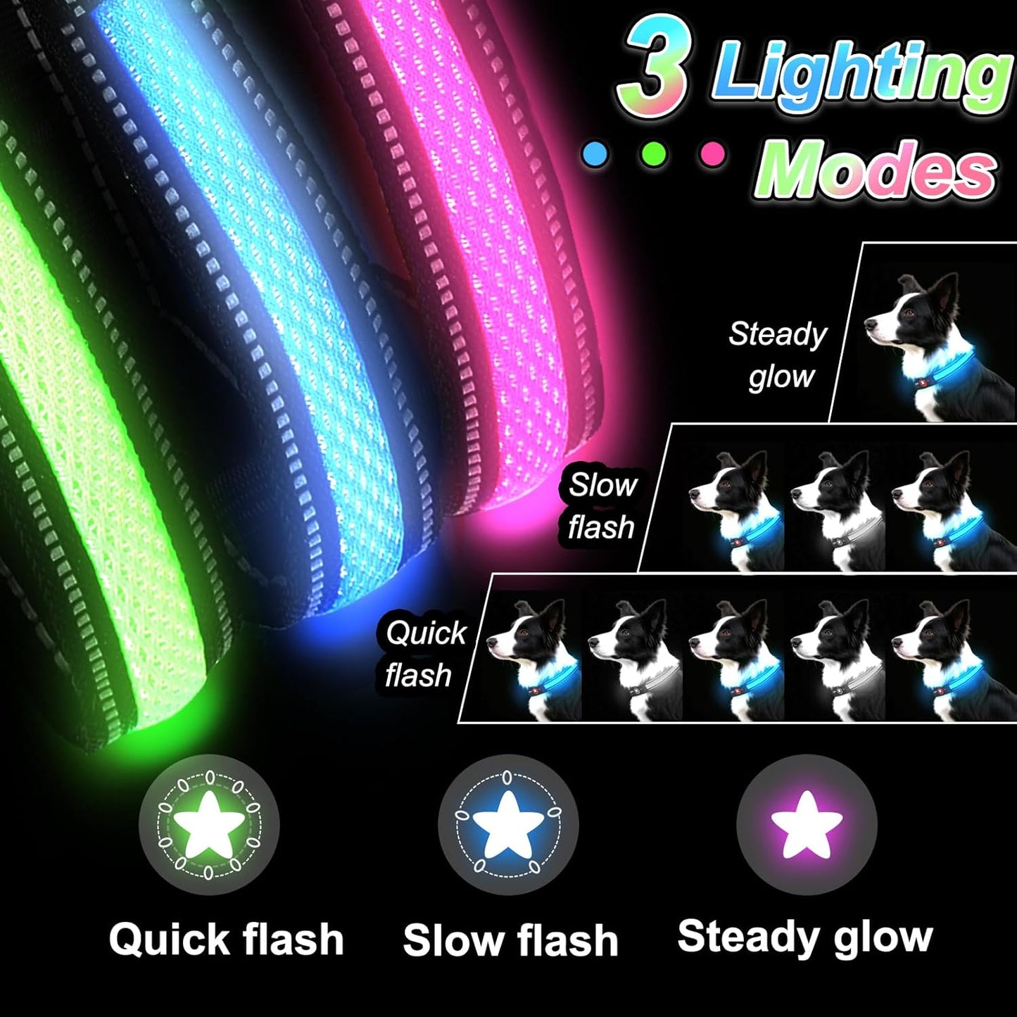 LED Glow Dog Collar — Rechargeable, Waterproof & Night-Safe Illumination