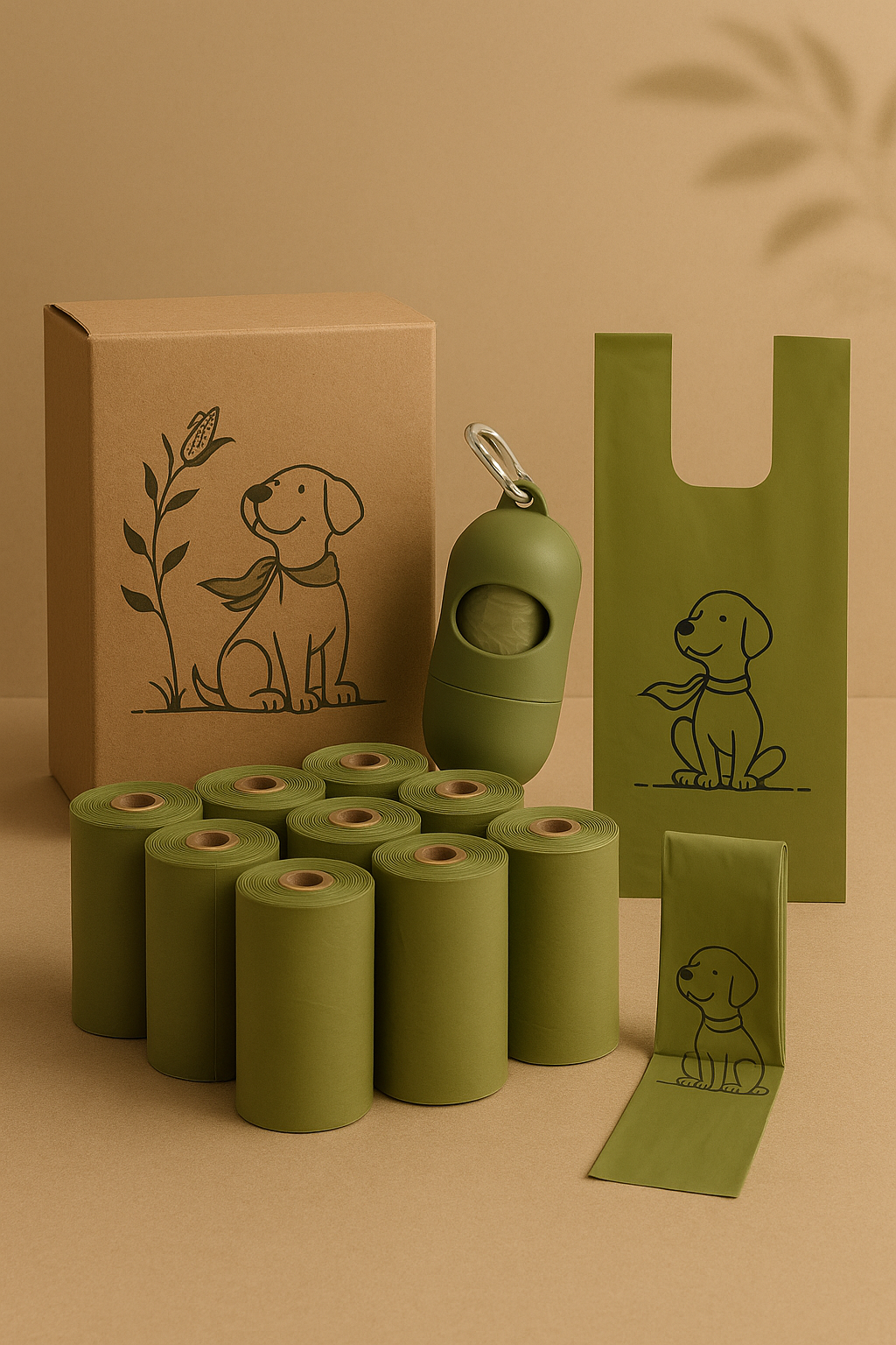 Biodegradable Pet Poop Bags – Plant-Based, Earth-Friendly, Compostable, Travel-Ready Dog Waste Kit Designed for Conscious Pet Owners (120 Count)