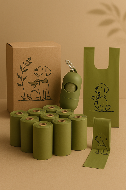 Biodegradable Pet Poop Bags – Plant-Based, Earth-Friendly, Compostable, Travel-Ready Dog Waste Kit Designed for Conscious Pet Owners (120 Count)