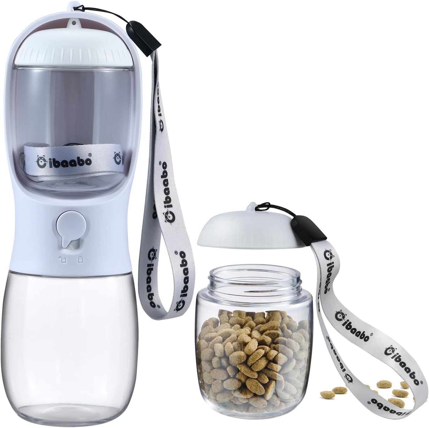 Portable Dog Water Bottle with Food Container – Travel-Friendly Hydration & Feeding Solution for Pets