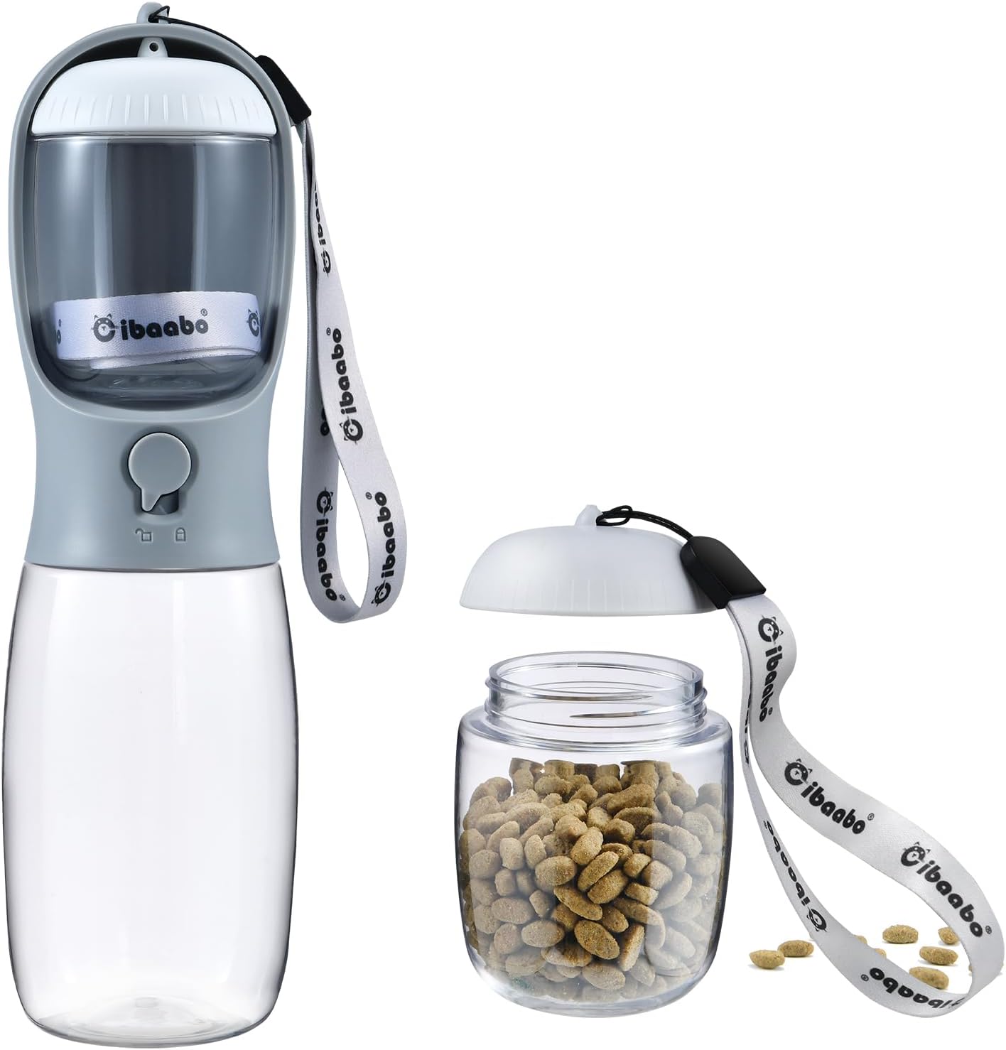 Portable Dog Water Bottle with Food Container – Travel-Friendly Hydration & Feeding Solution for Pets