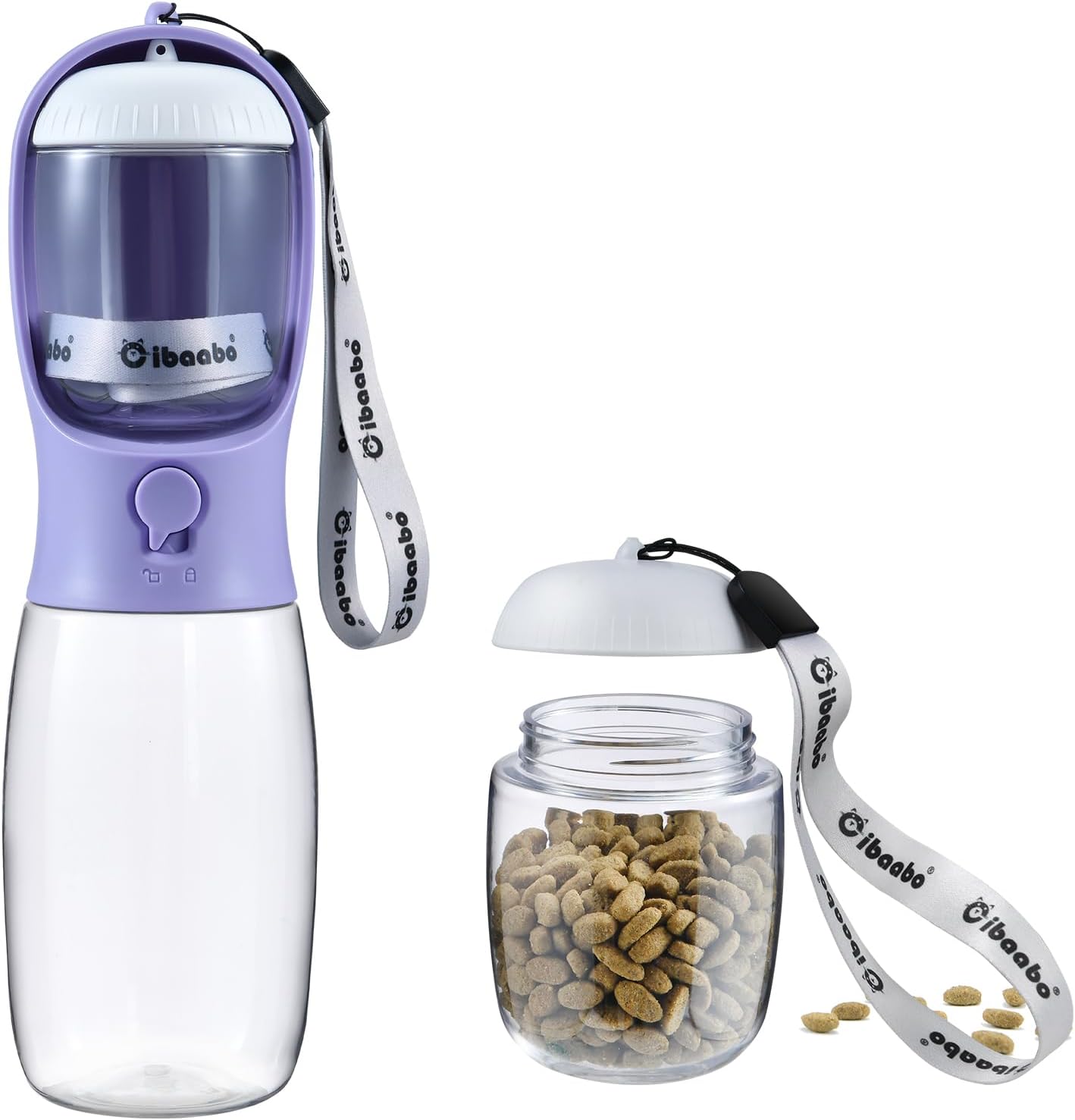 Portable Dog Water Bottle with Food Container – Travel-Friendly Hydration & Feeding Solution for Pets