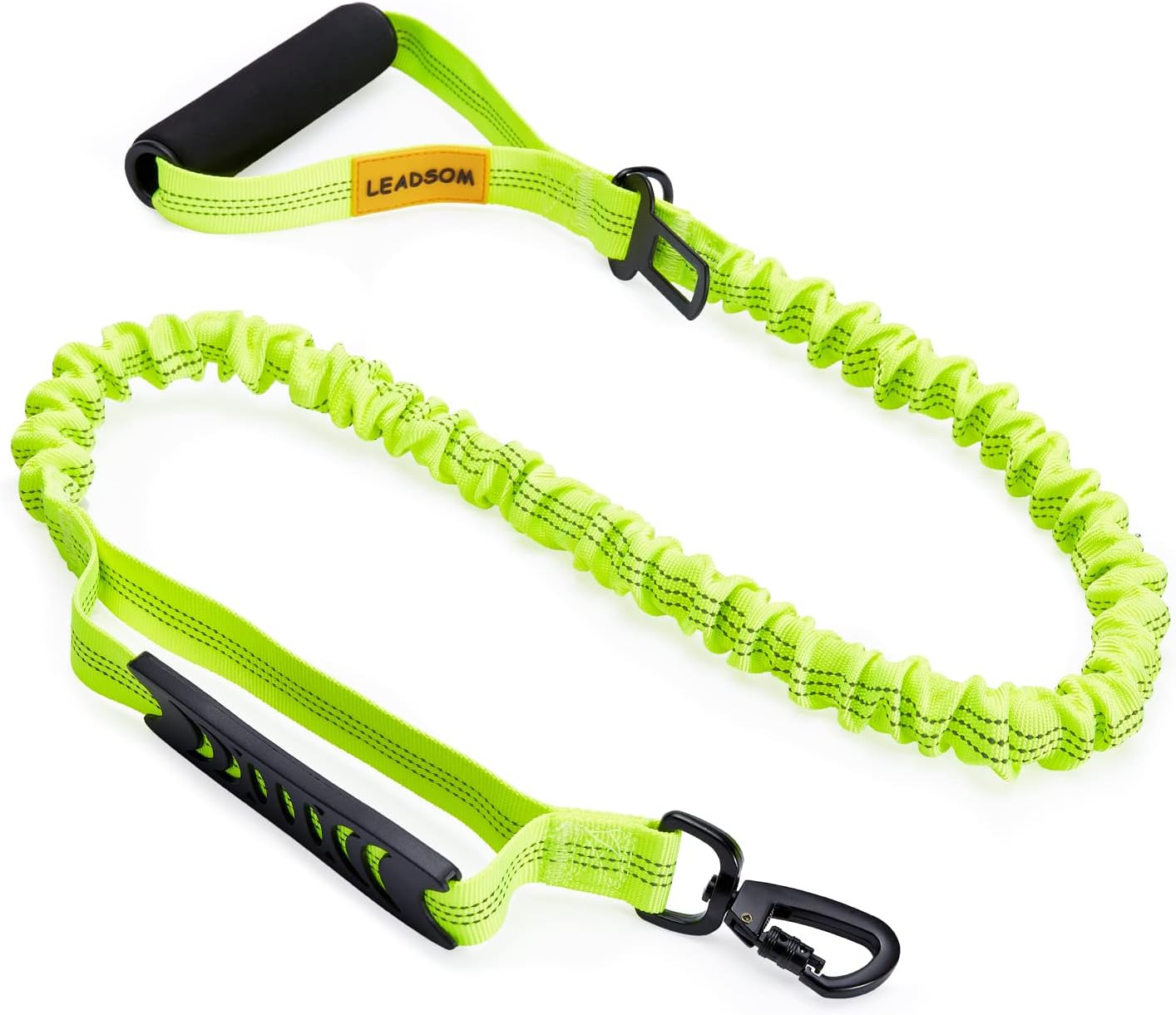 Reflective Shock-Absorbing Bungee Dog Leash — Heavy-Duty 6FT Lead with Padded Handle for Medium & Large Breeds