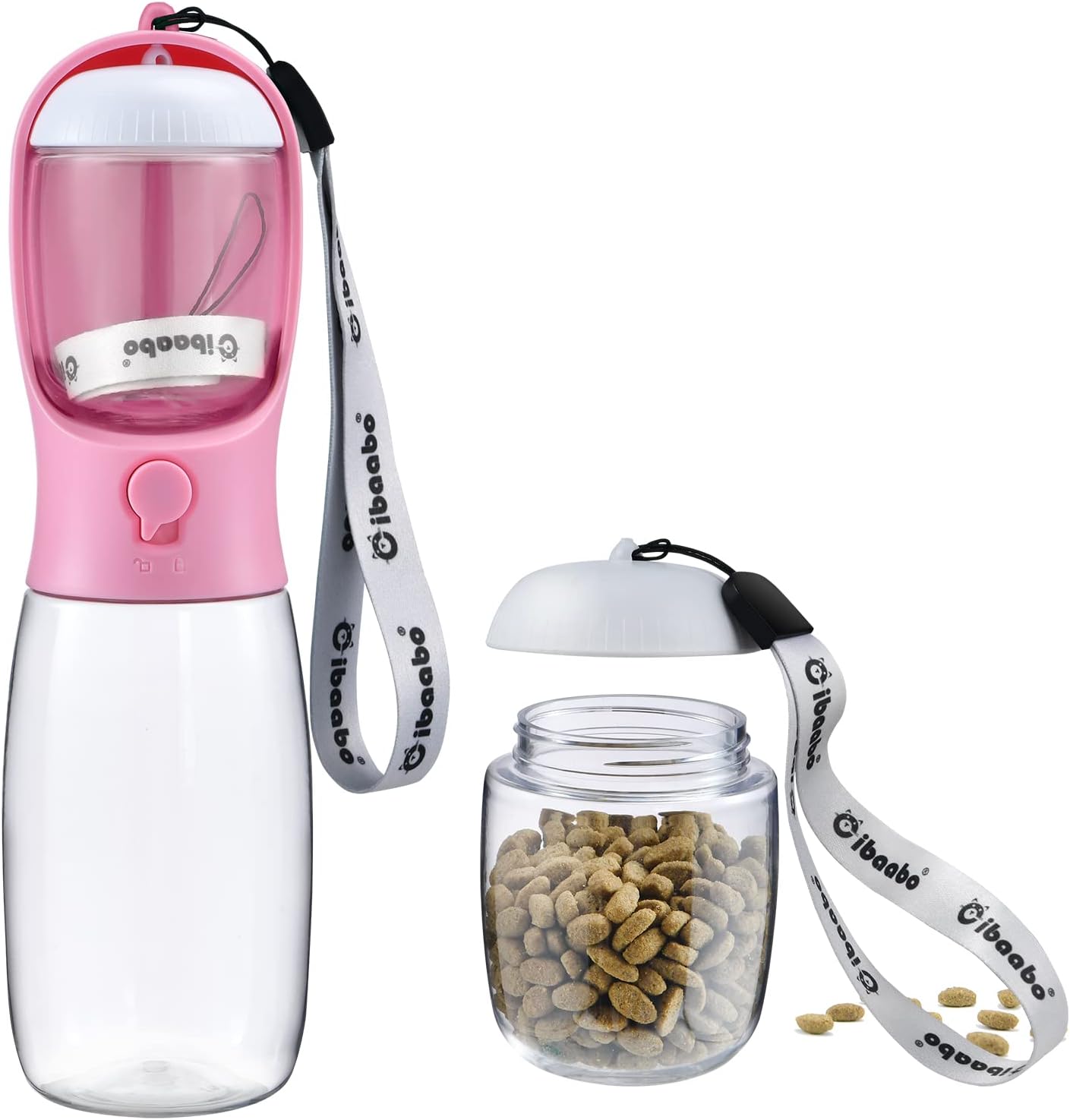 Portable Dog Water Bottle with Food Container – Travel-Friendly Hydration & Feeding Solution for Pets