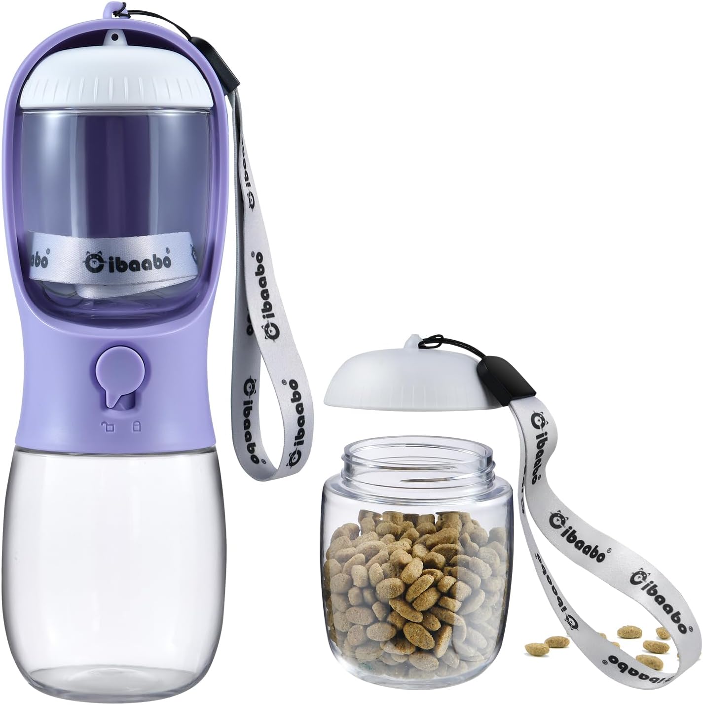 Portable Dog Water Bottle with Food Container – Travel-Friendly Hydration & Feeding Solution for Pets