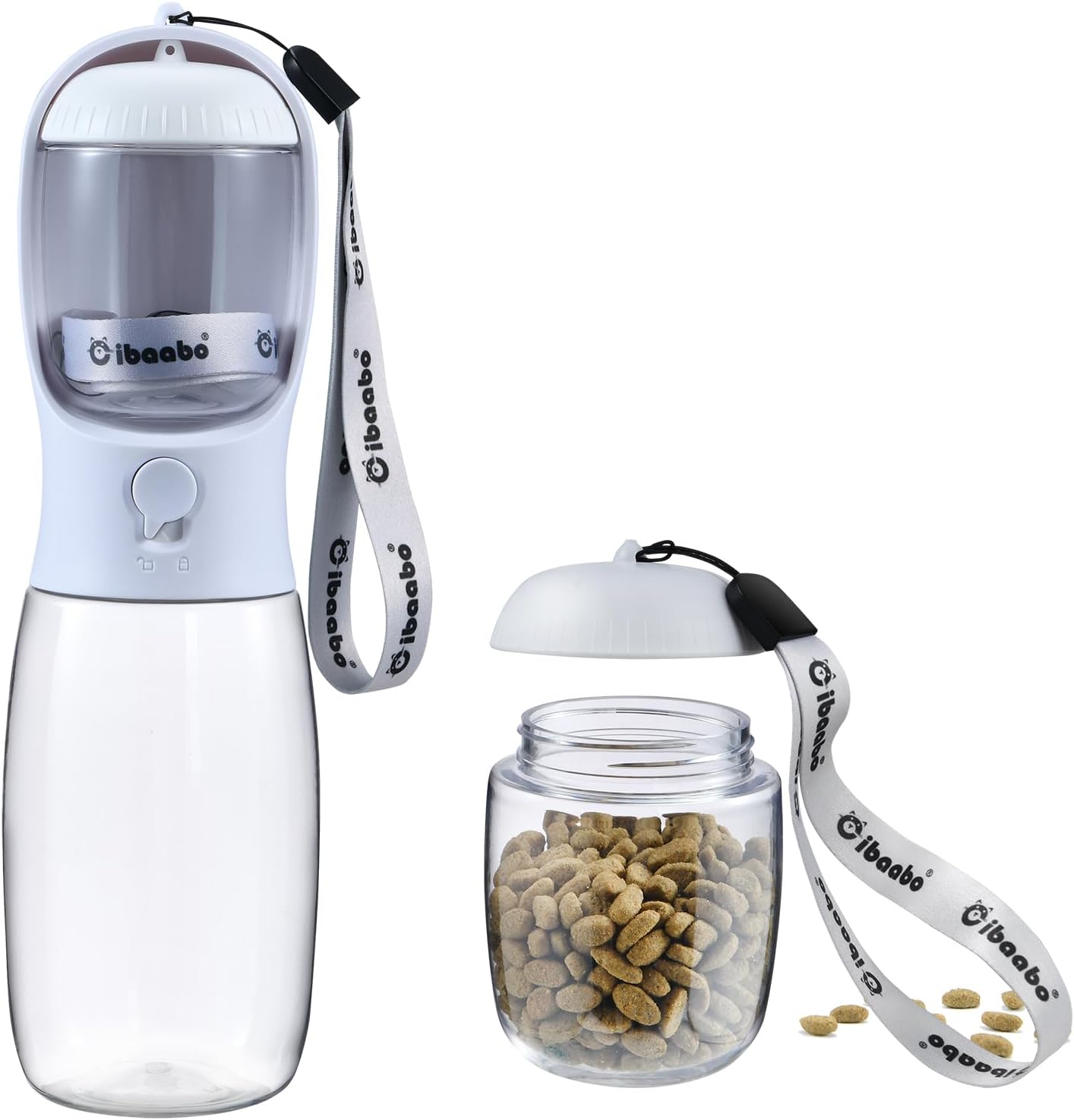 Portable Dog Water Bottle with Food Container – Travel-Friendly Hydration & Feeding Solution for Pets