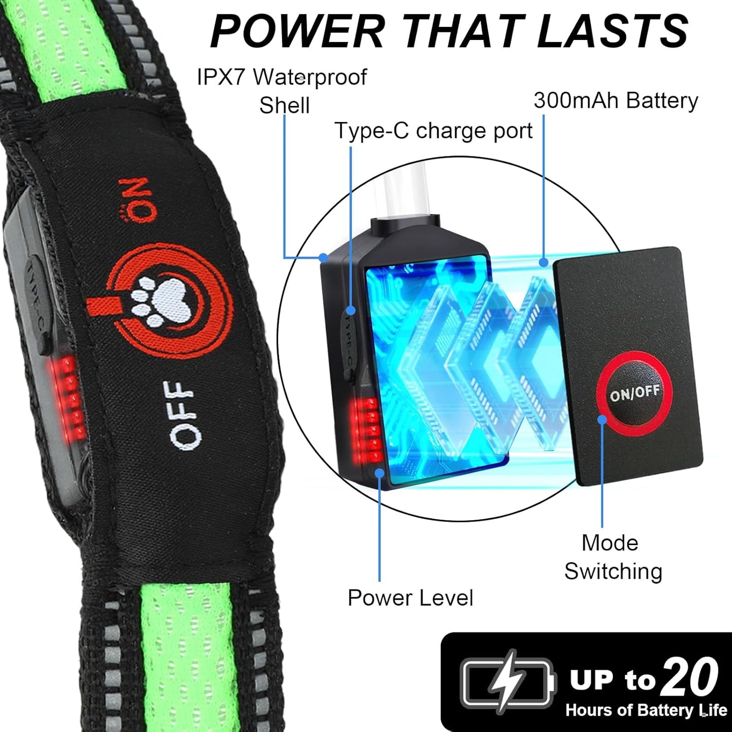 LED Glow Dog Collar — Rechargeable, Waterproof & Night-Safe Illumination