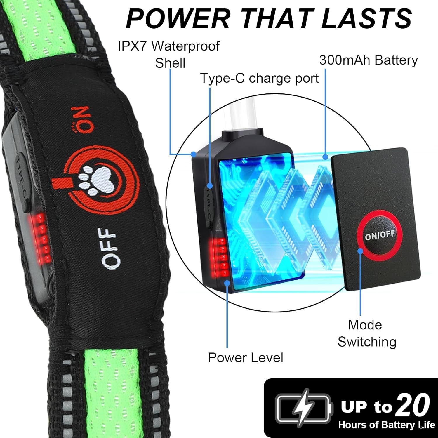 LED Glow Dog Collar — Rechargeable, Waterproof & Night-Safe Illumination