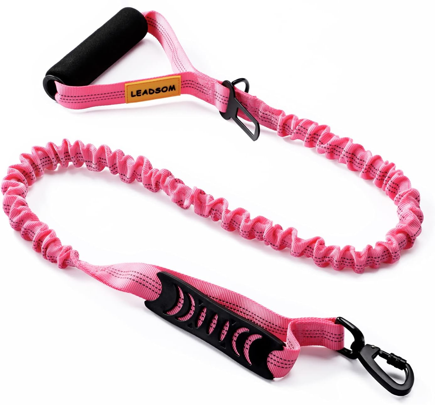 Reflective Shock-Absorbing Bungee Dog Leash — Heavy-Duty 6FT Lead with Padded Handle for Medium & Large Breeds