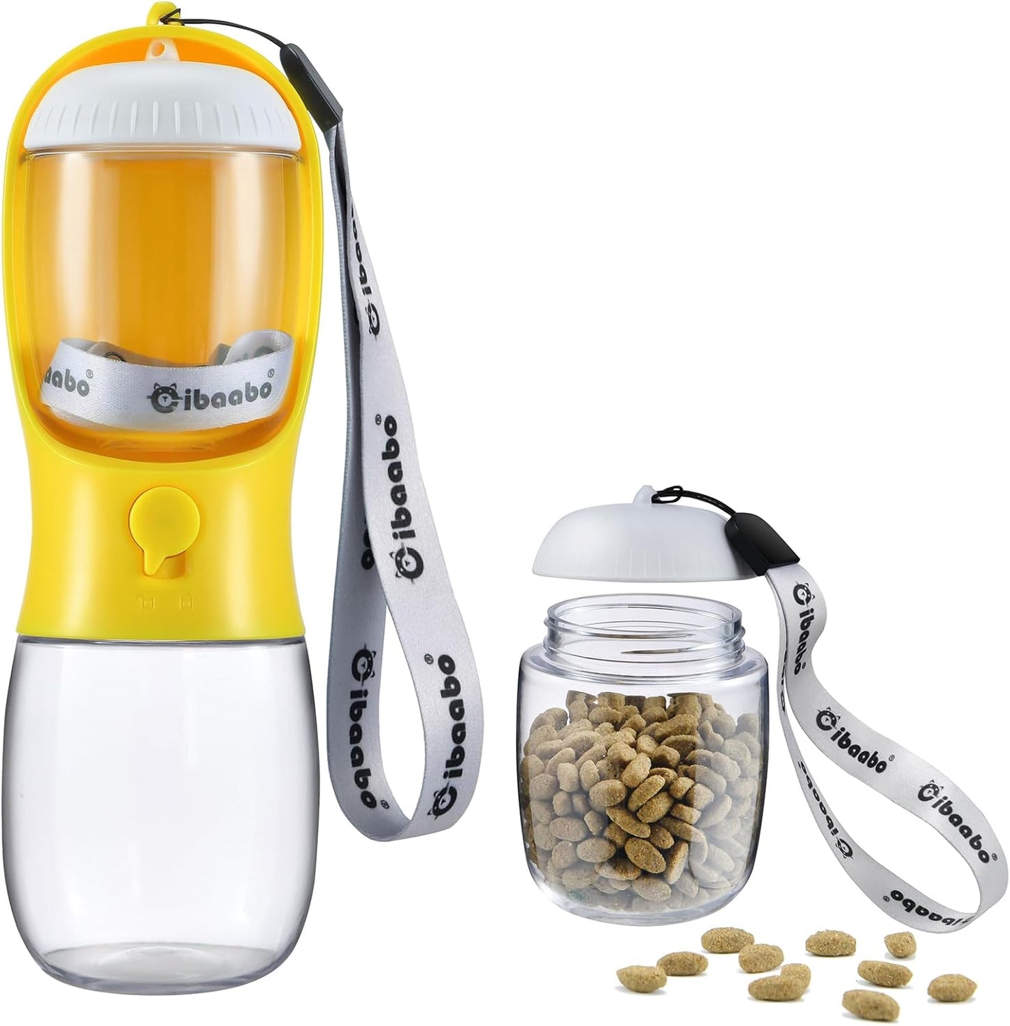 Portable Dog Water Bottle with Food Container – Travel-Friendly Hydration & Feeding Solution for Pets