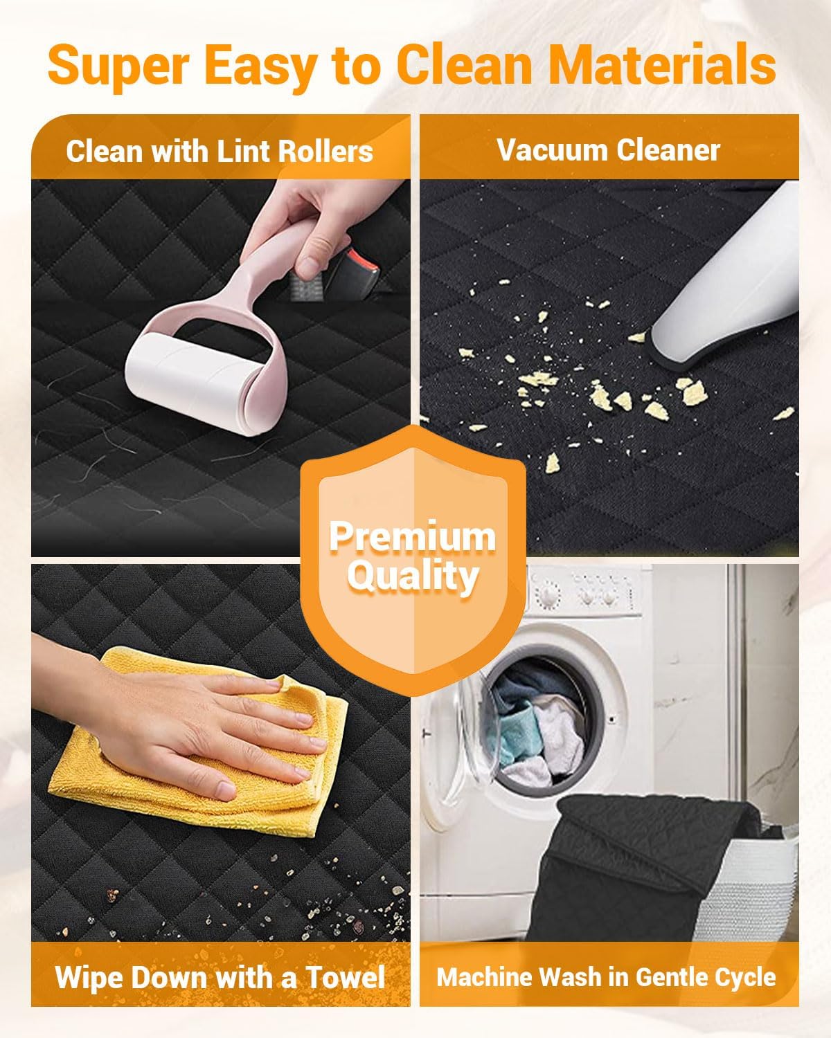 Signature Waterproof Dog Car Seat Cover – Heavy-Duty, Scratch-Resistant, Non-Slip Travel Hammock with Side Flaps & Safety Belt for Back Seat Protection