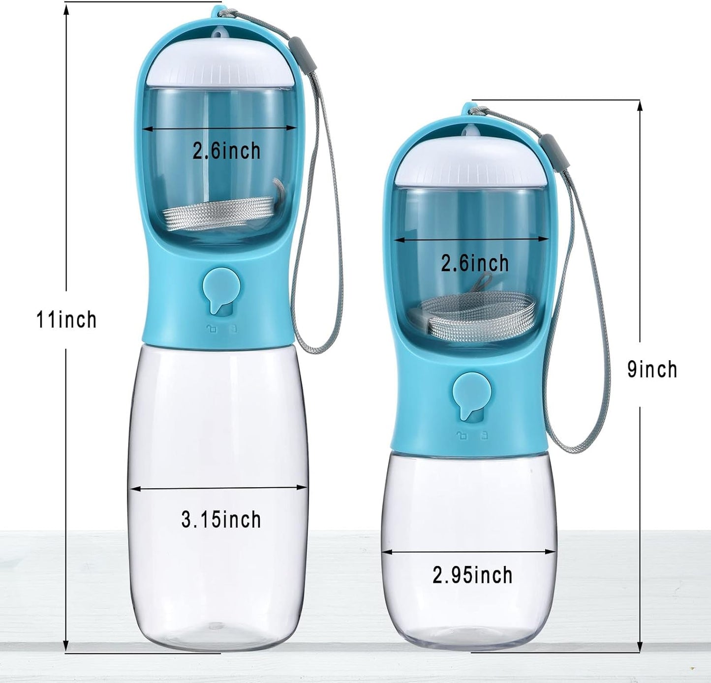 Portable Dog Water Bottle with Food Container – Travel-Friendly Hydration & Feeding Solution for Pets