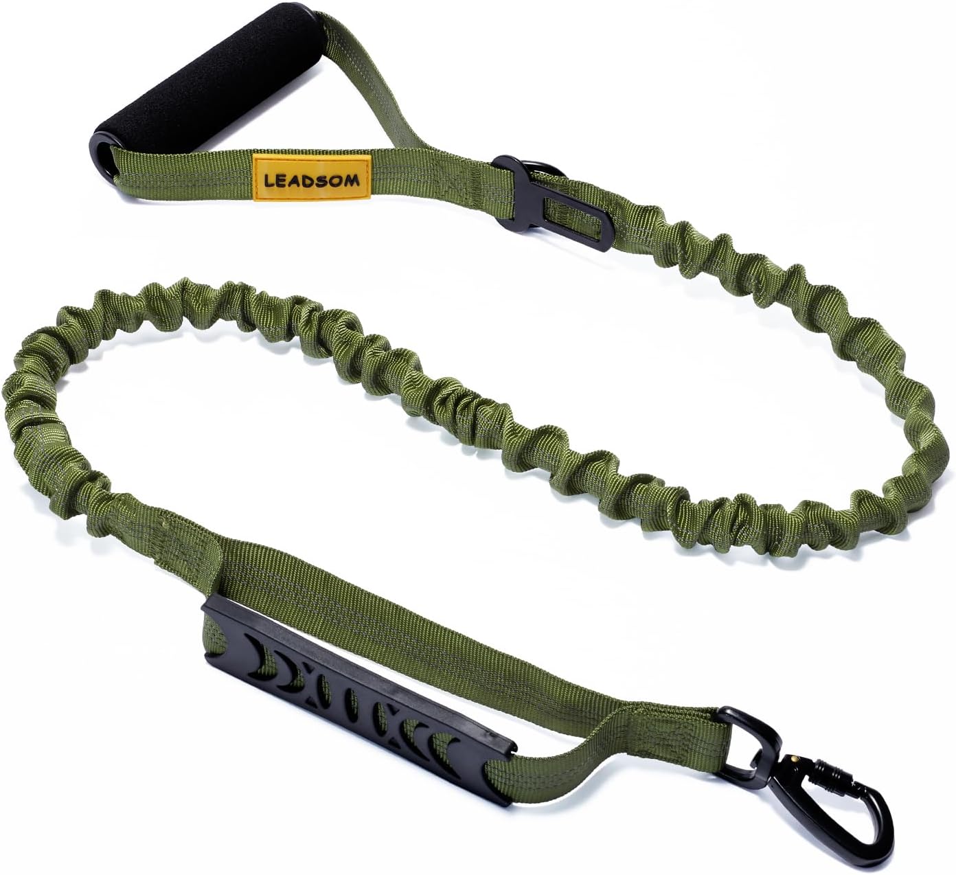 Reflective Shock-Absorbing Bungee Dog Leash — Heavy-Duty 6FT Lead with Padded Handle for Medium & Large Breeds