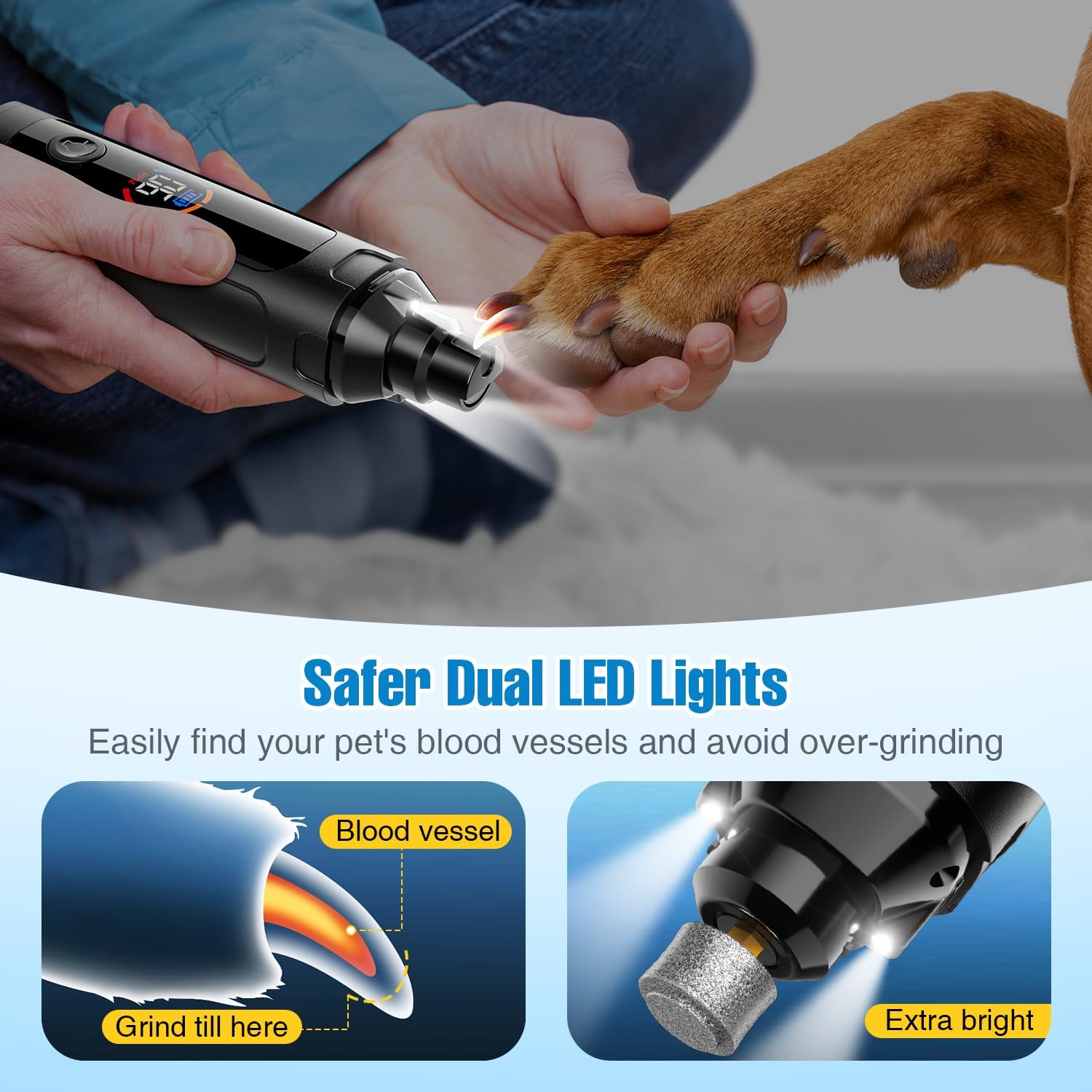 GentleTrim Pet Nail Grinder Kit – Quiet, Precise & Stress-Free Grooming