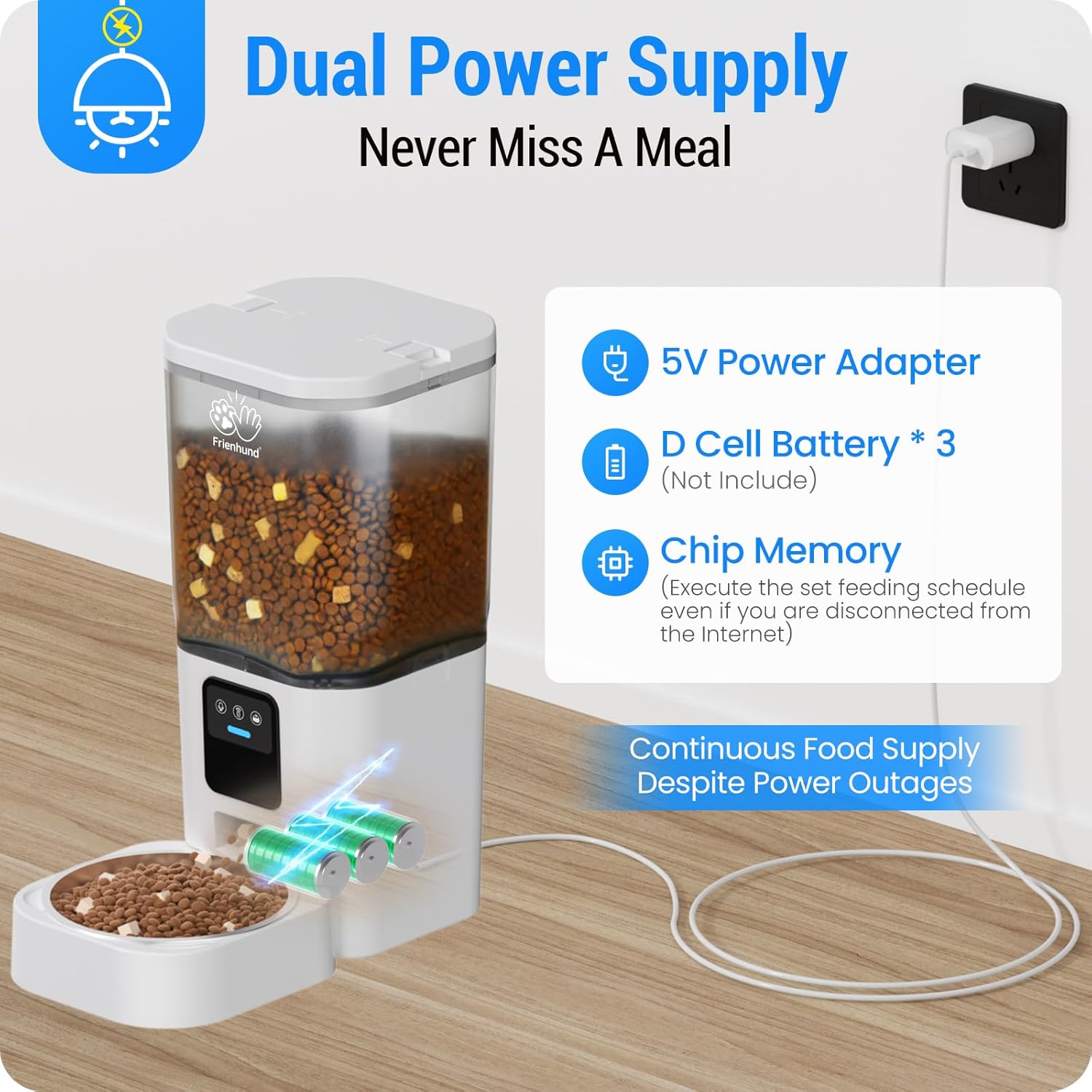 Smart Automatic Feeder with 2K Camera & Night Vision – 5G WiFi Connectivity & 7L Large Capacity for Multiple Pets – Easy Clean Design 