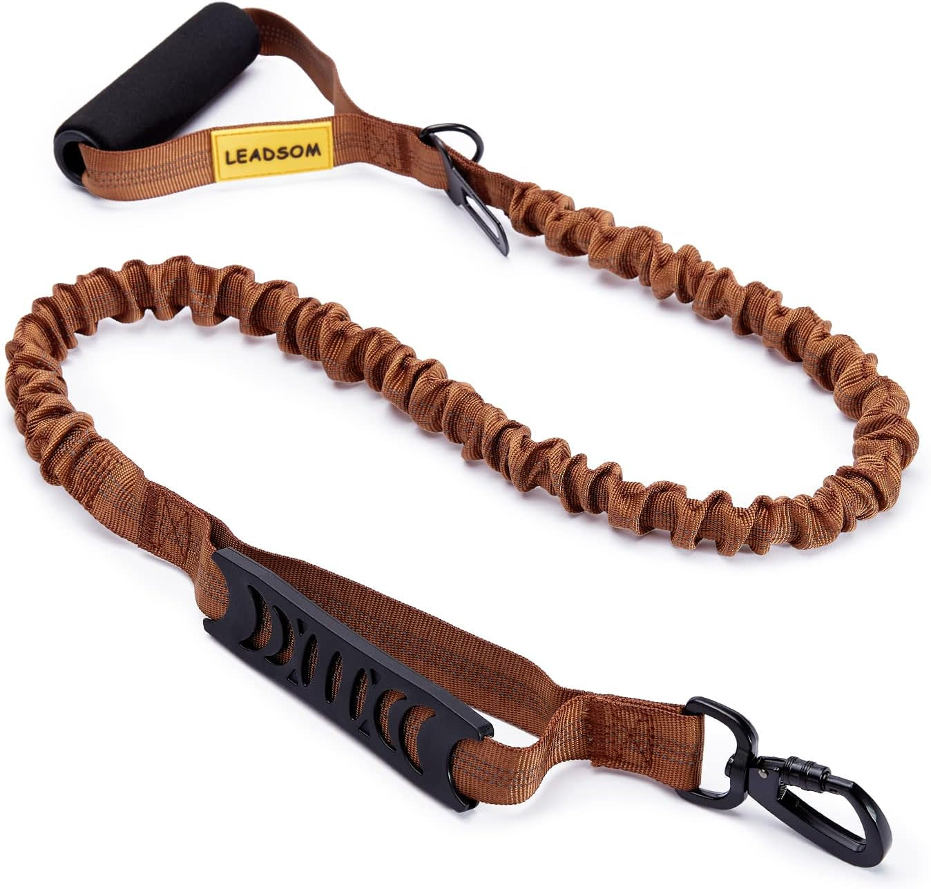 Reflective Shock-Absorbing Bungee Dog Leash — Heavy-Duty 6FT Lead with Padded Handle for Medium & Large Breeds