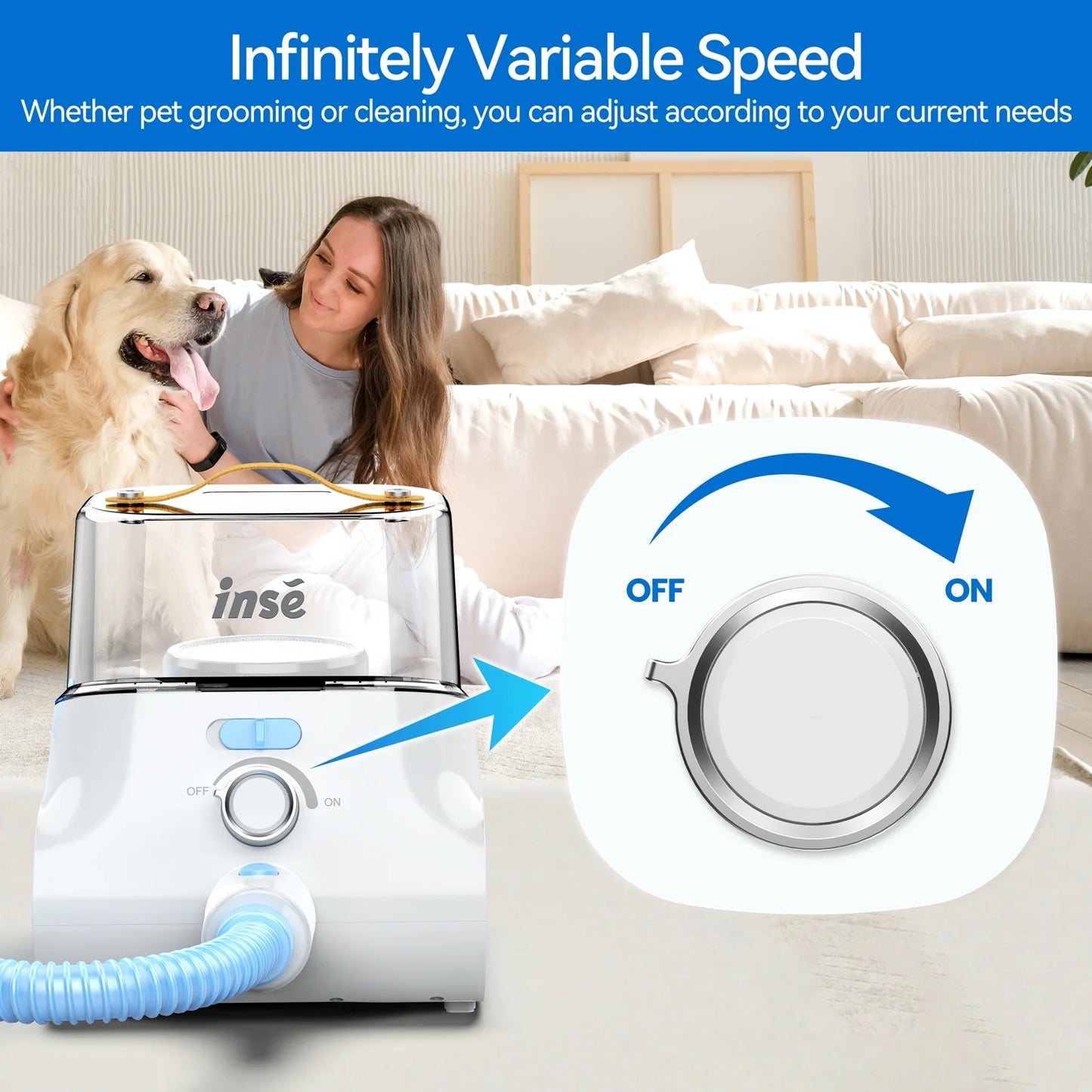 5-in-1 Smart Pet Grooming Vacuum Kit – Ultra-Quiet 4.5L Cleaner for Shedding, Trimming & Styling Dogs & Cat