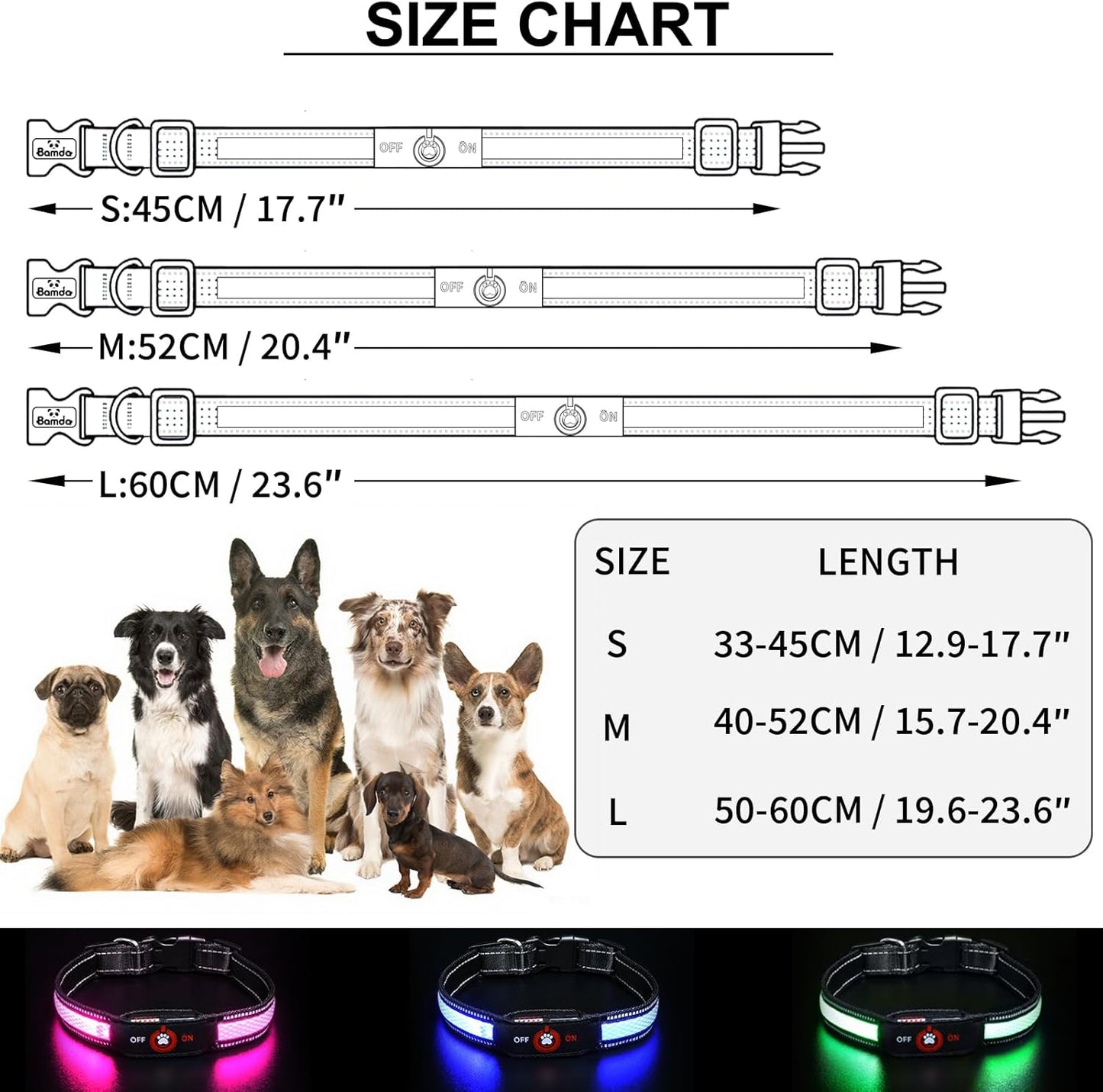 LED Glow Dog Collar — Rechargeable, Waterproof & Night-Safe Illumination