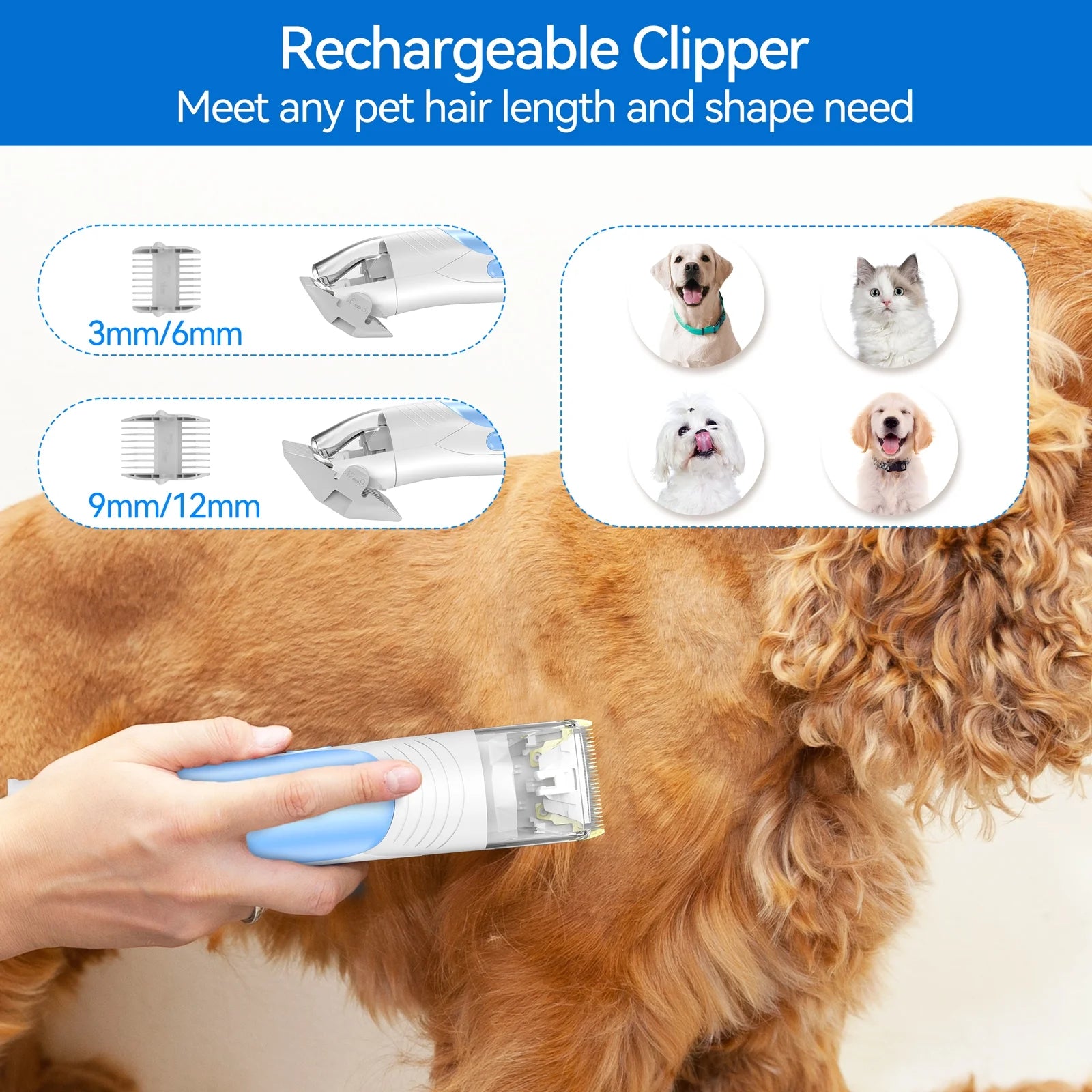 5-in-1 Smart Pet Grooming Vacuum Kit – Ultra-Quiet 4.5L Cleaner for Shedding, Trimming & Styling Dogs & Cat